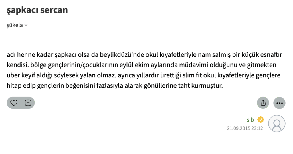 şapkacı sercan okul kıyafetleri